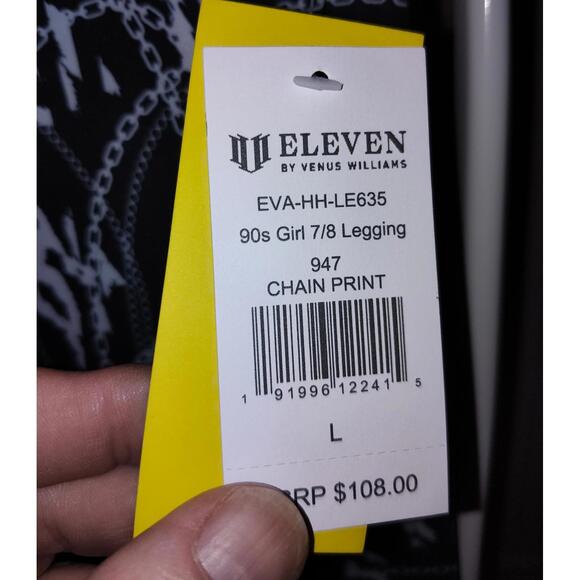 NWT Eleven Venus Williams leggings L 90s girl chain print - Picture 4 of 5